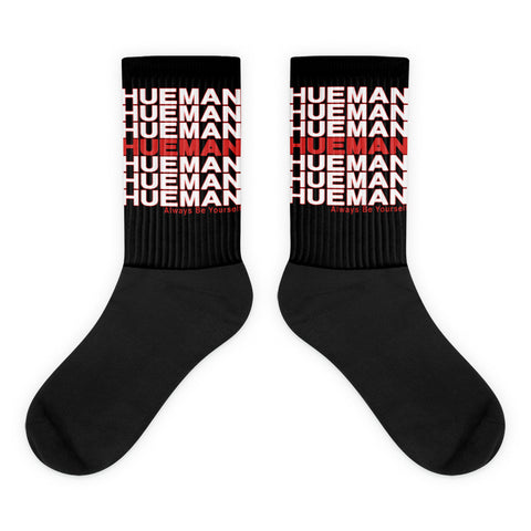 HueMan Thanks BLK Socks